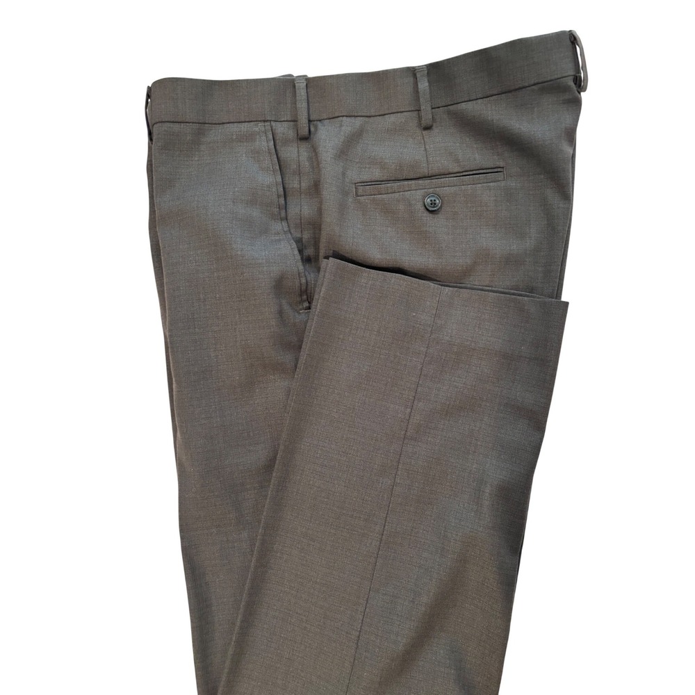 EUC Roundtree & Yorke‎ Travel Smart Dress Pants Mens 38x30 Grey Flat Front
